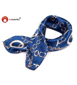 Šátek modrý s řetízkem 48x50cm