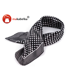 Černý šátek s puntíky Rebeca 50x50cm